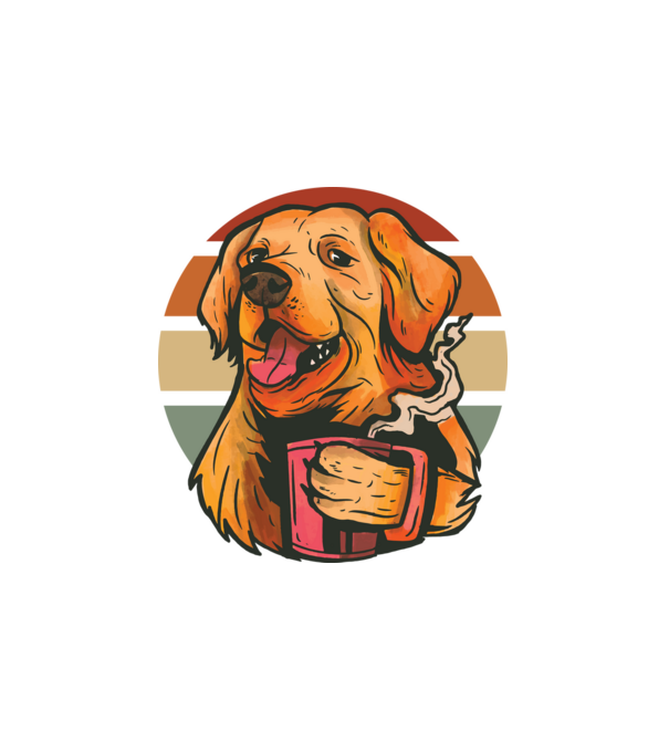 Golden retriever minta fehér pólón