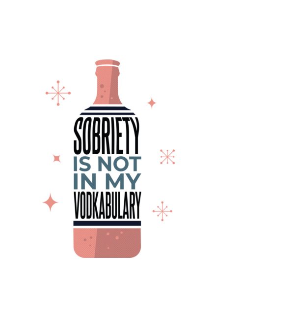 Vodka minta világoskék pólón