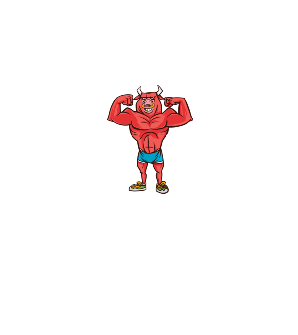 Bull minta farmerkék pólón