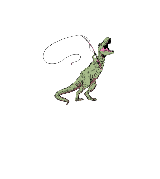 Horgász Trex minta rózsaszín pólón