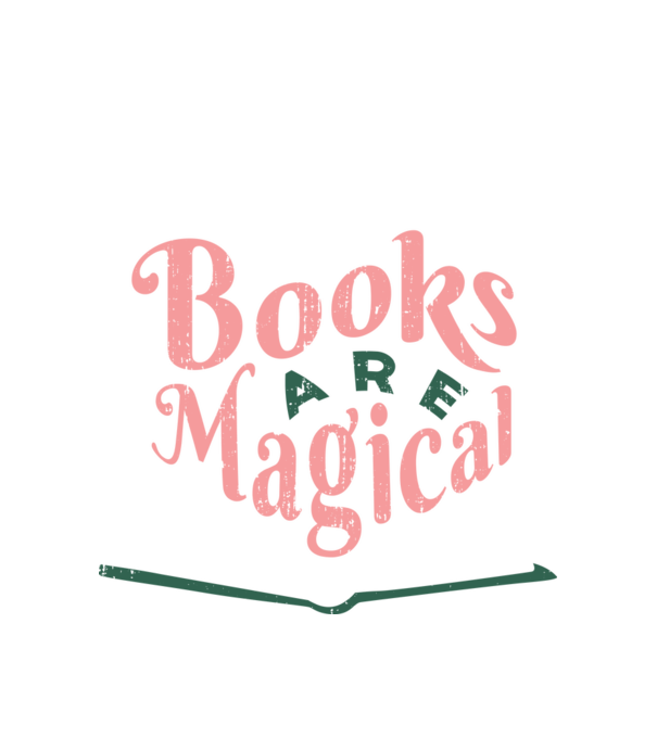 Books Are Magical minta fehér pólón