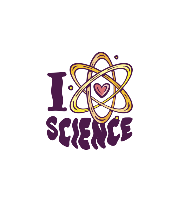 I Love Science Tudományos minta fehér pólón