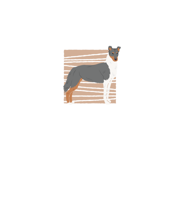Cuki Collie minta királykék pólón