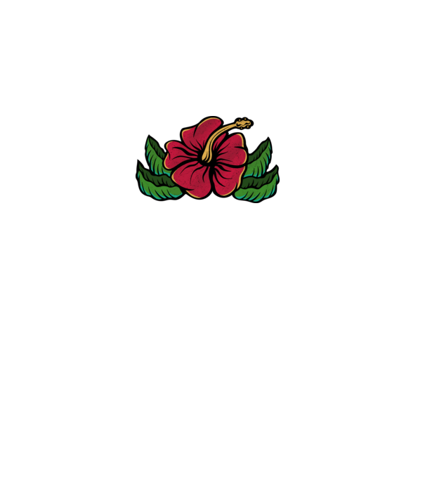 Hibiszkusz minta szürke pólón