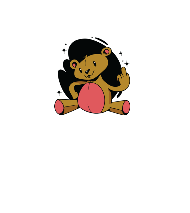 Gonosz Teddy Maci minta szürke pólón