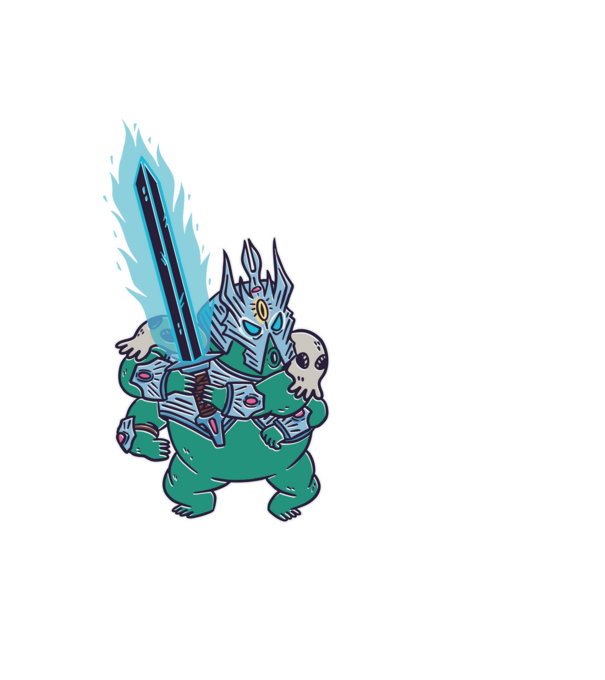 Tardigrade Lich Király minta fekete pólón