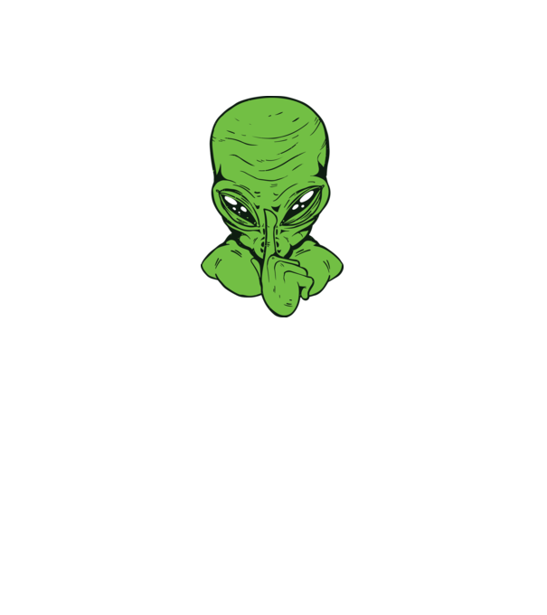 Alien Psszt minta fekete pólón