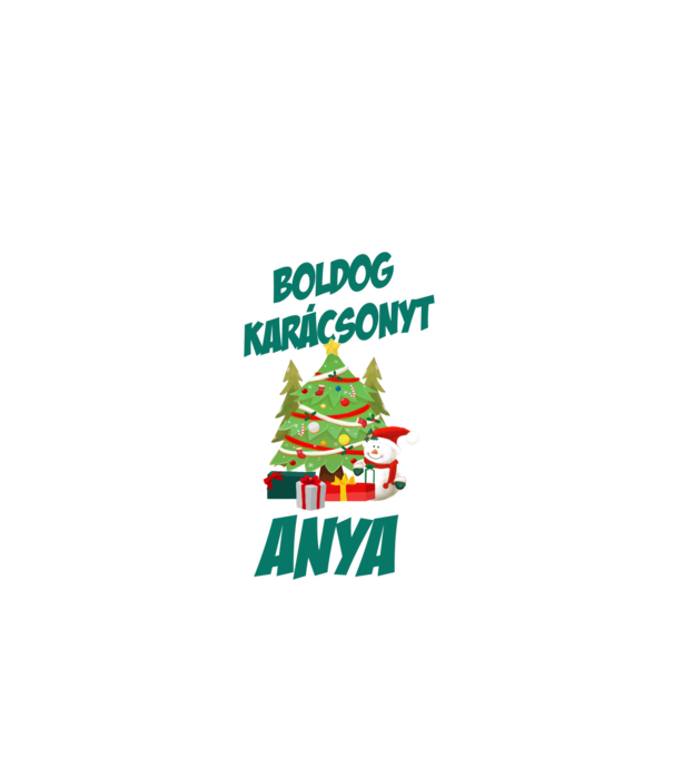 Boldog Karácsonyt Anya minta fekete pólón