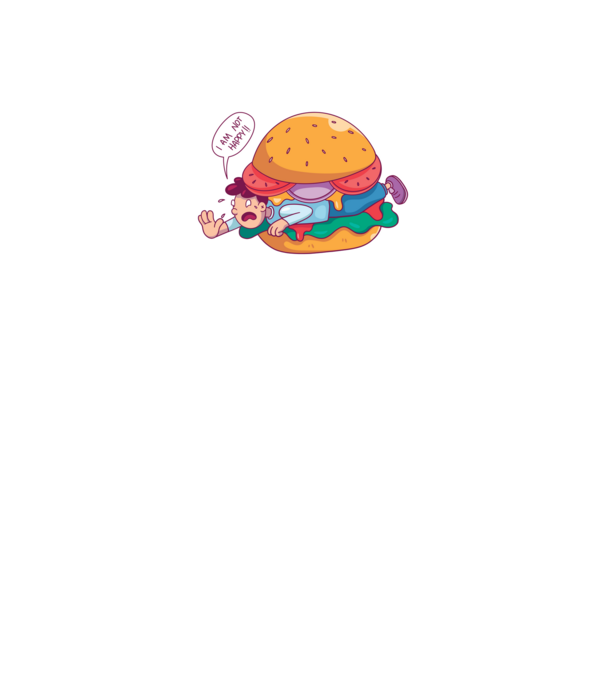 Burger Man minta fekete pólón