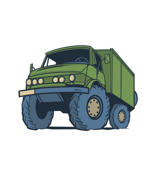 Unimog minta fehér pólón
