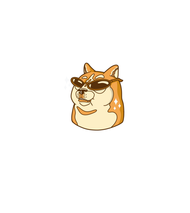 Doge Coin minta szürke pólón