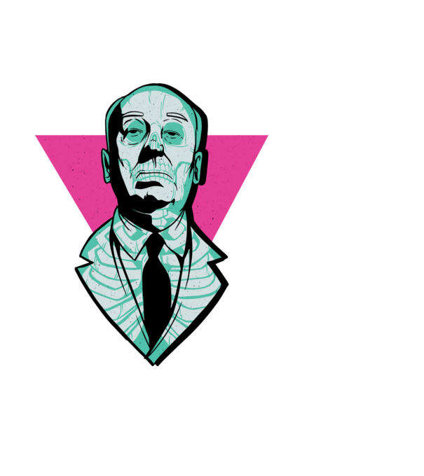 Hitchcock Skull Xray minta fekete pólón