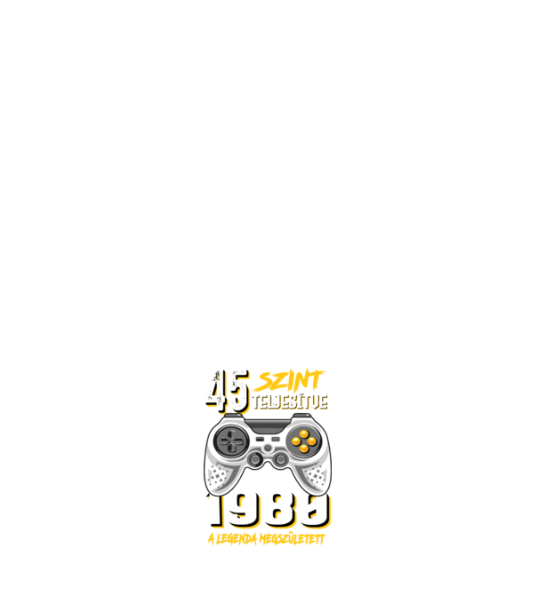 GAMER szint teljesítve 45. 1980 minta fehér pólón