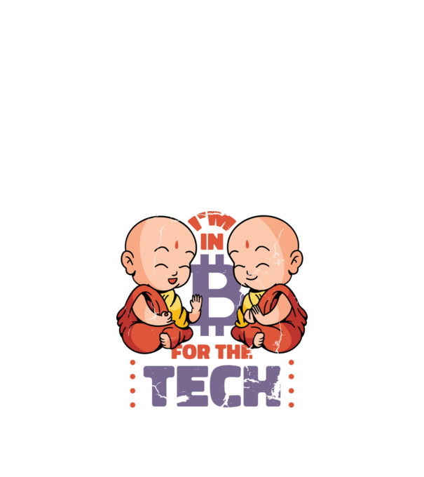 Bitcoin Buddha szerzetesek minta fekete pólón