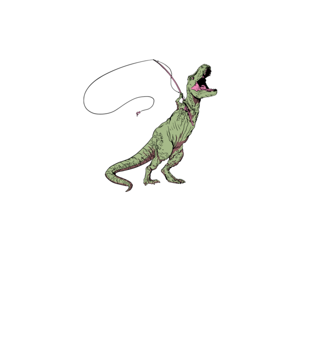 Horgász Trex minta szürke pólón