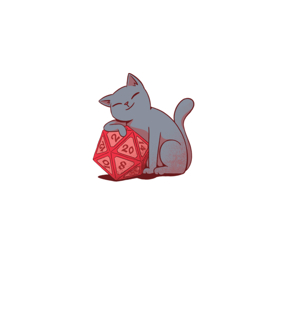 Dungeons Master Cat minta fekete pólón