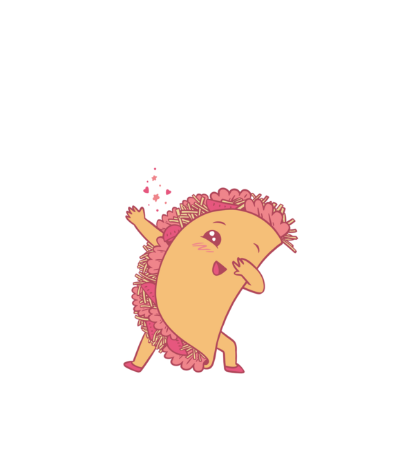 Kawaii Taco DAB minta fekete pólón