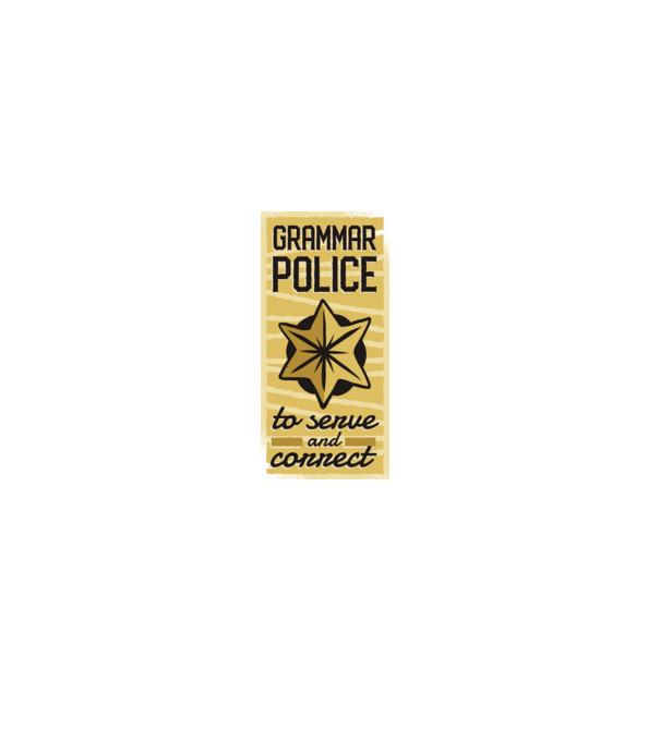 Grammar Police - Nyelvtan Rendőrség minta piros pólón