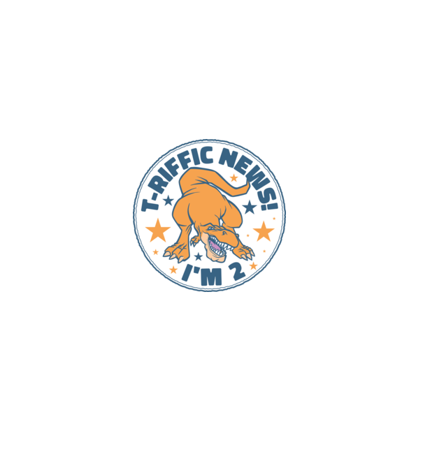 T-rex Terrific news i'm 2 minta szürke pólón