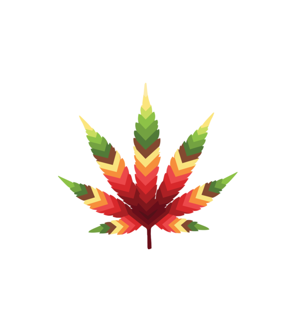 Cannabis Levél minta fehér pólón
