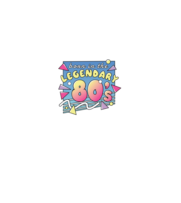 A Legendás 80-as években születtem minta fekete pólón
