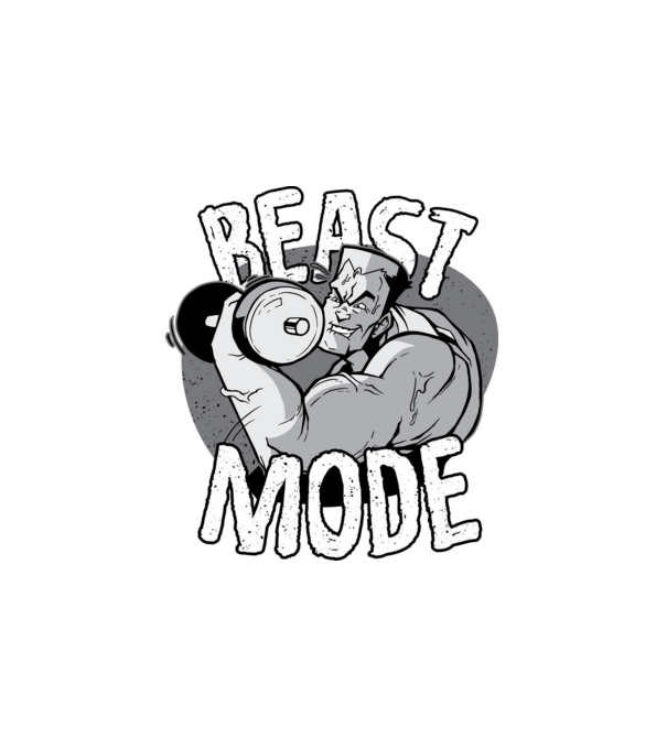 Beast Mode minta fehér pólón