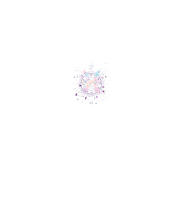 Halak Csillagjegy Horoszkóp - Pisces Zodiac minta fekete pólón