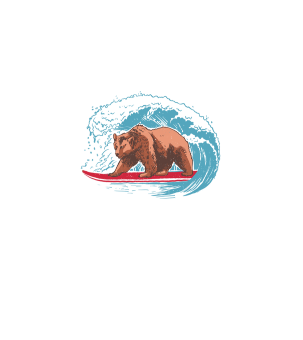 Surf Grizzly minta szürke pólón