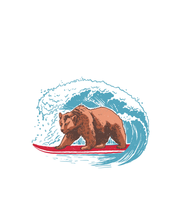Surf Grizzly minta fehér pólón