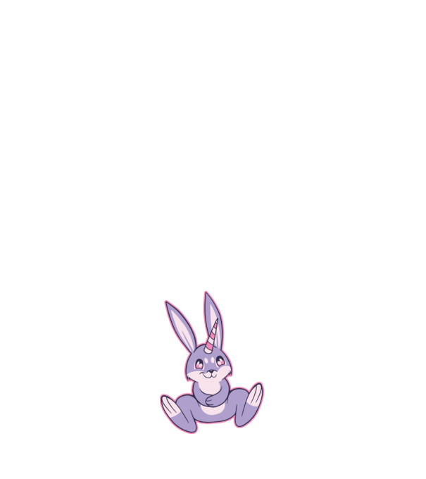 Bunnycorn minta világos rózsaszín pólón