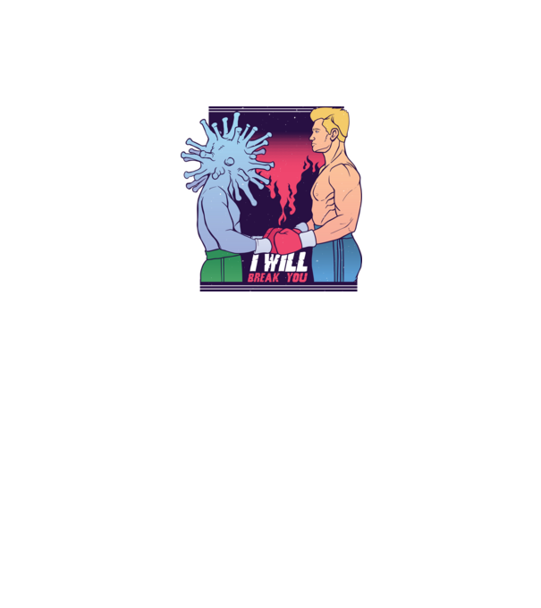 Boxing Virus  minta fekete pólón