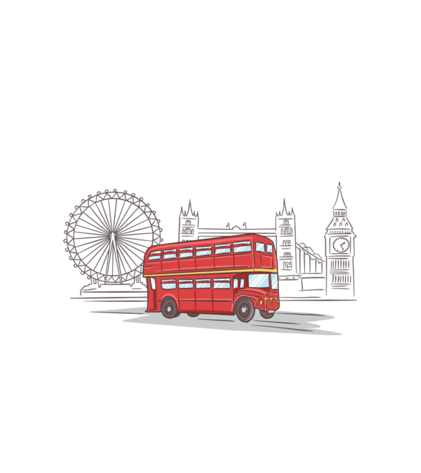 London Bus minta fehér pólón