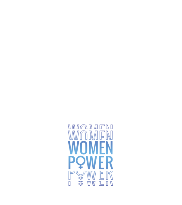 Women Power Nőnapra minta sötétkék pólón