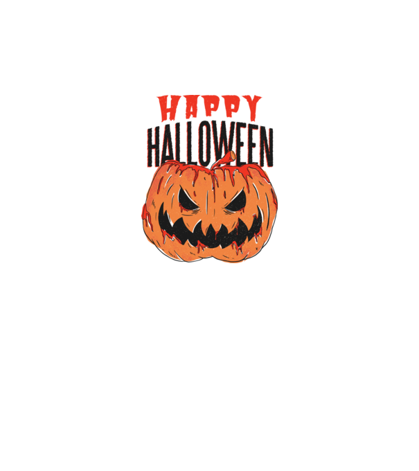 Boldog Halloweent Pumpkin minta fehér pólón