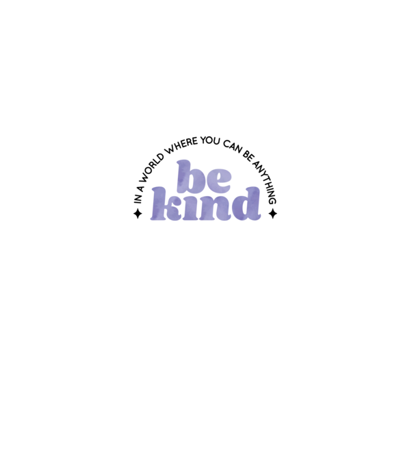 Be kind minta fehér pólón