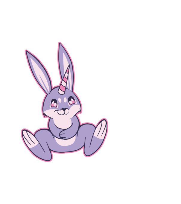 Bunnycorn minta fehér pólón