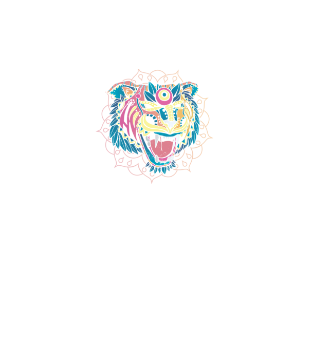 Tigris Mandala minta fekete pólón