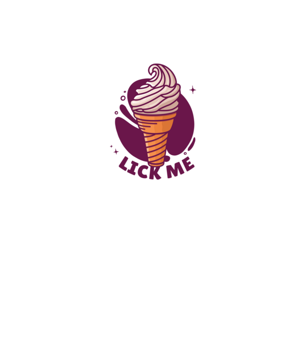 Lick Me minta fehér pólón