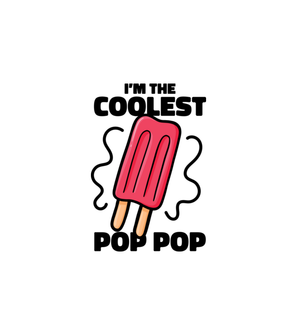 Pop Pop minta fehér pólón
