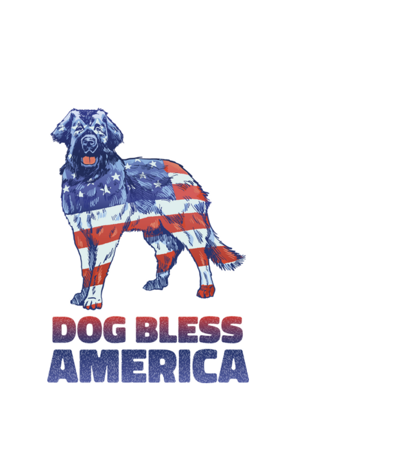 Dog Bless America minta fehér pólón