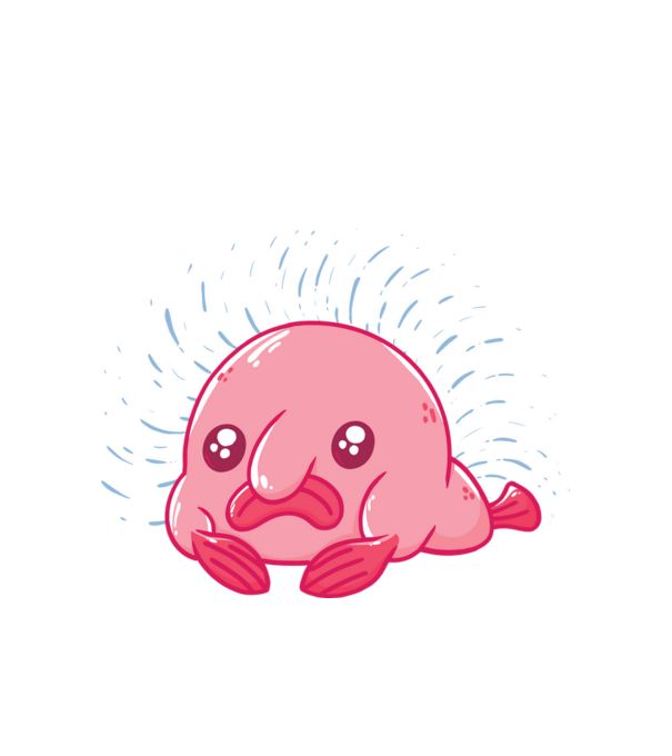 Blobfish minta fehér pólón
