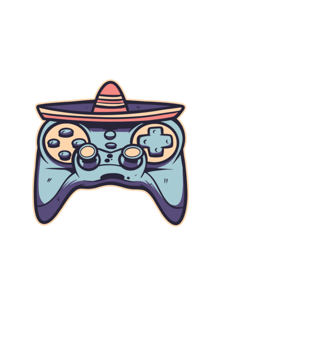 mexican joystick minta fekete pólón