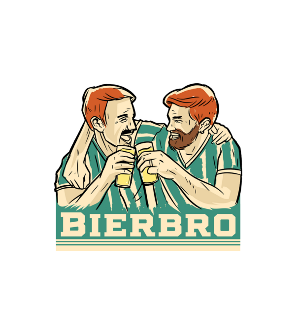 Bier bros minta fehér pólón