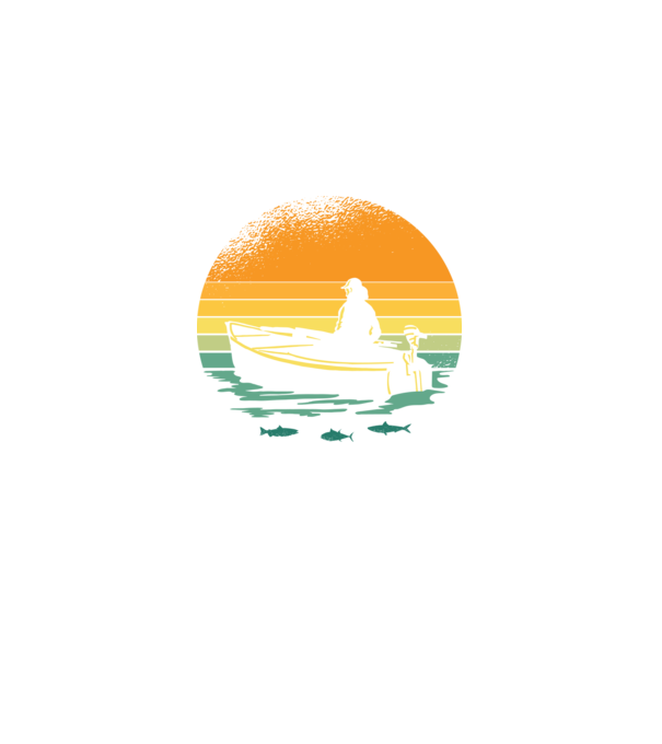 Retro Csónakos minta fekete pólón