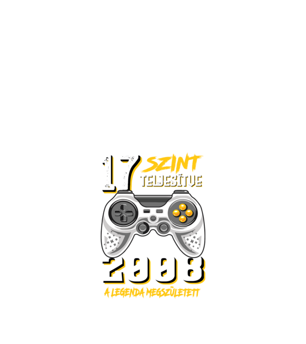 GAMER szint teljesítve 17. 2008 minta fekete pólón