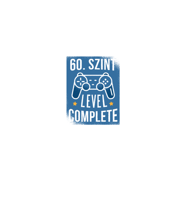 60. szint level completed minta szürke pólón