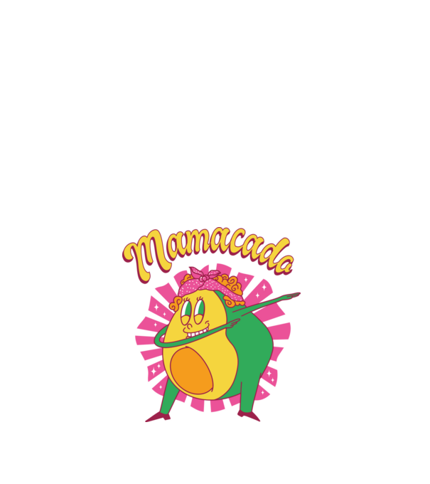 Mamacado minta fehér pólón