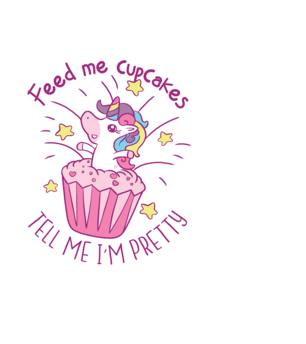 Unikornis Muffin minta fekete pólón