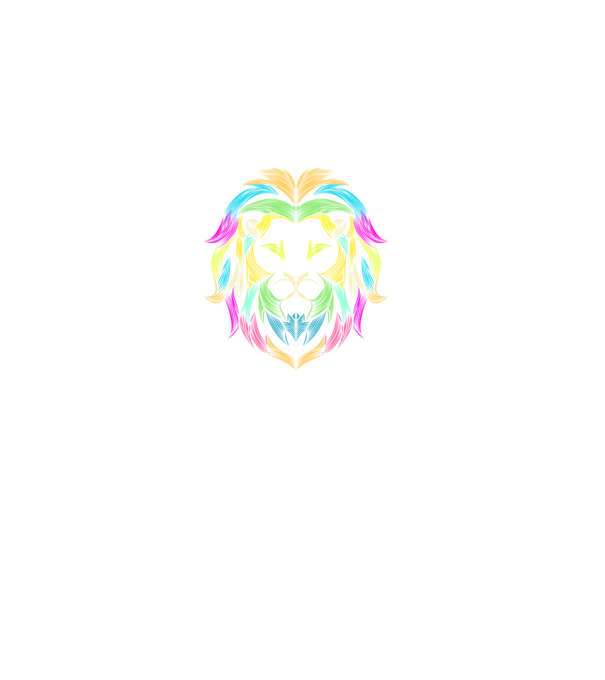 lion line art design minta fekete pólón