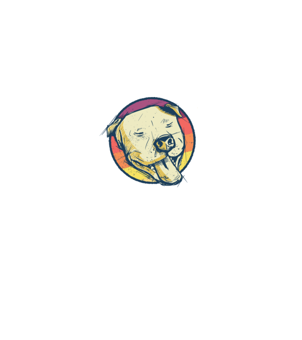 Retro Pitbull Fej minta piros pólón